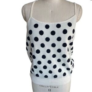 NWT Anthropologie Maeve Polka Dot Knit Camisole Tank Top Size XL X-Large